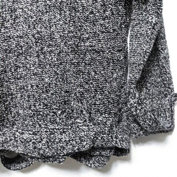 $169 Free People Slouchy Moto Jacket - Belted Trench Pea Coat Black Tweed SMALL - Picture 8 of 9